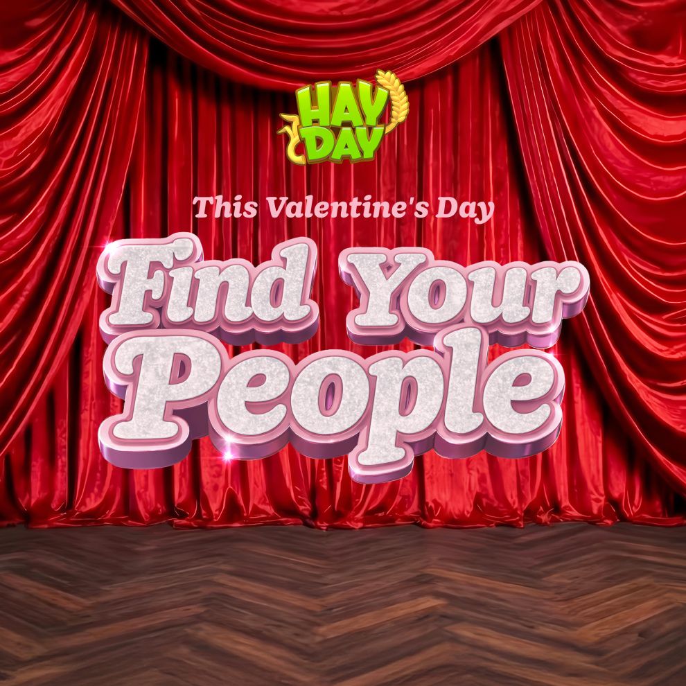 Hay Day Valentine's 2026 – mobile key art versions by Bou